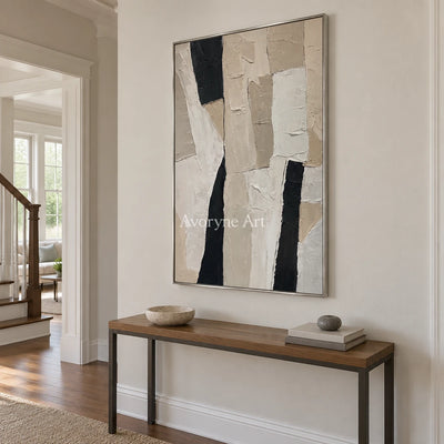Aster Turn: Neutral Block Abstract — entry silver