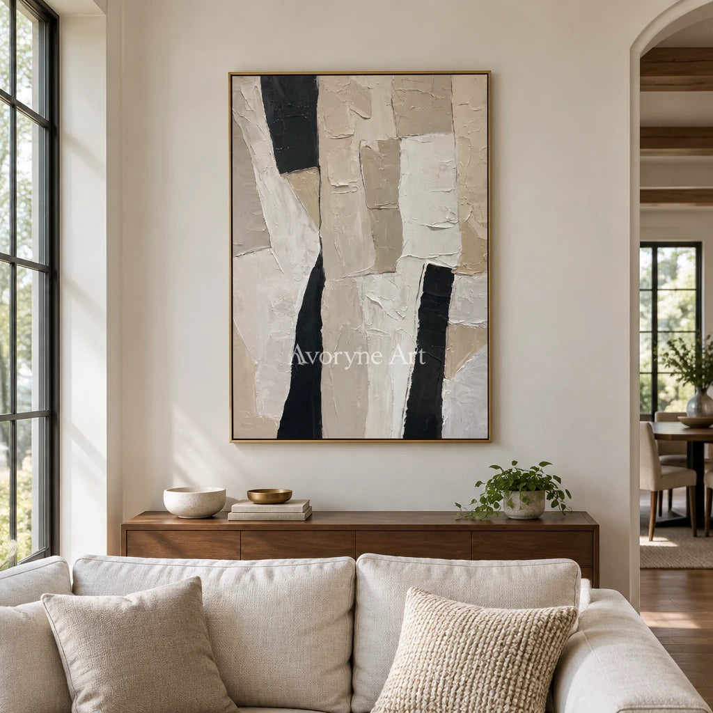 Aster Turn: Neutral Block Abstract — living gold