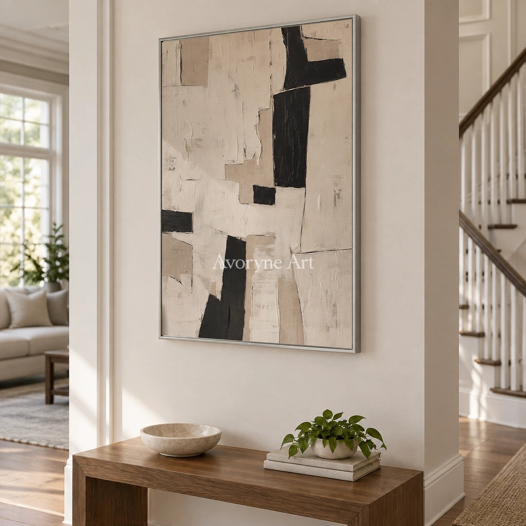 Aster Marsh: Neutral Block Abstract — entry silver