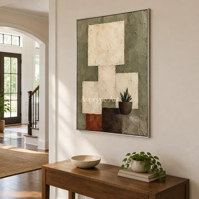 Sage Alcove: Neutral Botanical Still Life Art — entry silver