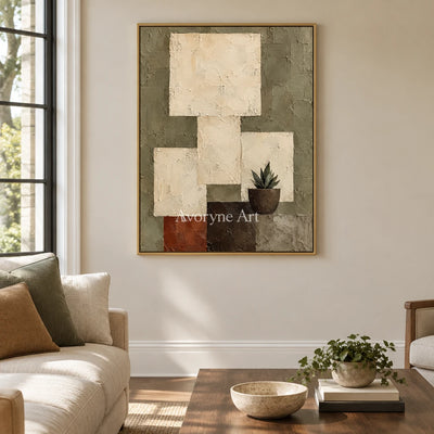 Sage Alcove: Neutral Botanical Still Life Art — living gold