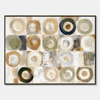 Ivory Gentle Passage: Neutral Circle Grid — primary