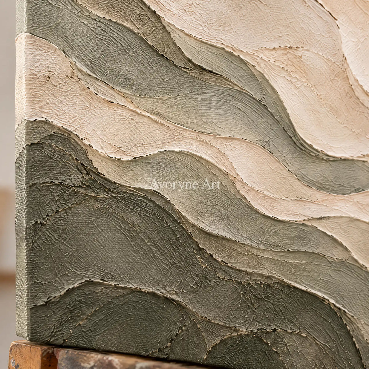 Aster Pebble: Neutral Coastal Relief — detail easel