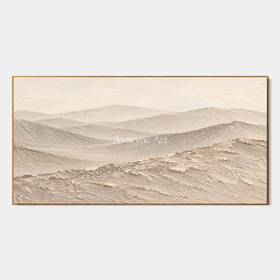 Dune Reverie: Neutral Desert Landscape Wall Art — primary