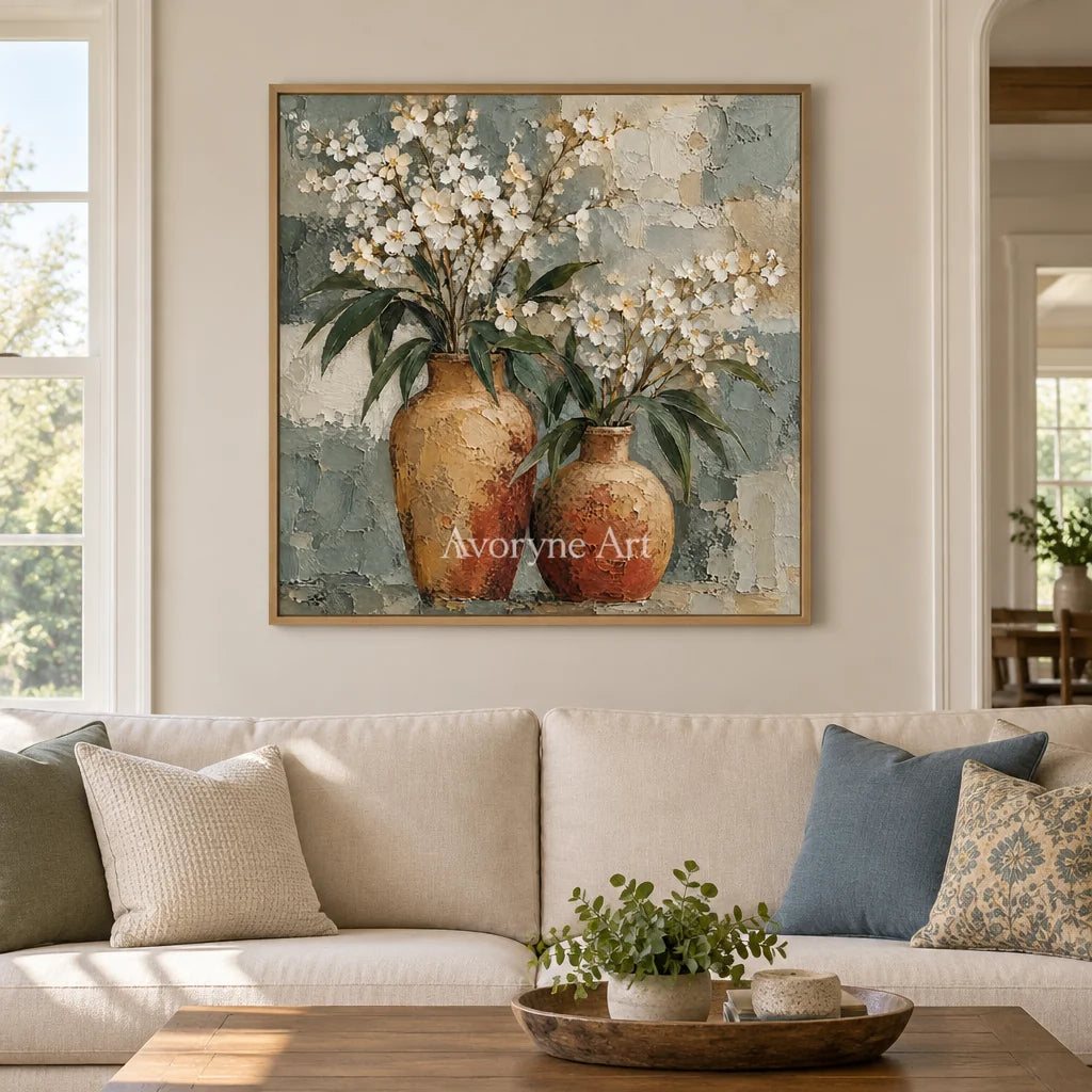 Pottery and Petals: Neutral Floral Still Life — villa wood