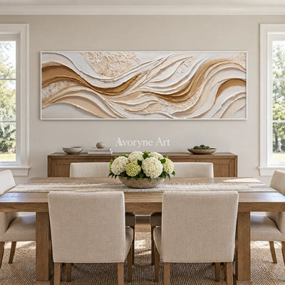 Aster Stream: Neutral Flow Relief — dining white