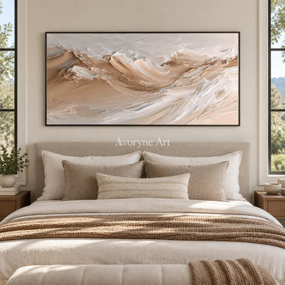Aster Dune: Neutral Flow Relief — bedroom black