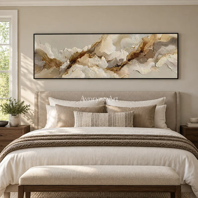 Aster Grain: Neutral Flow Relief — bedroom black