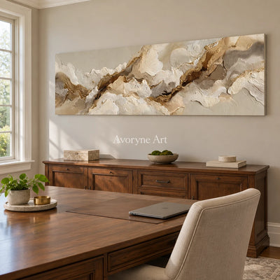Aster Grain: Neutral Flow Relief — office frameless