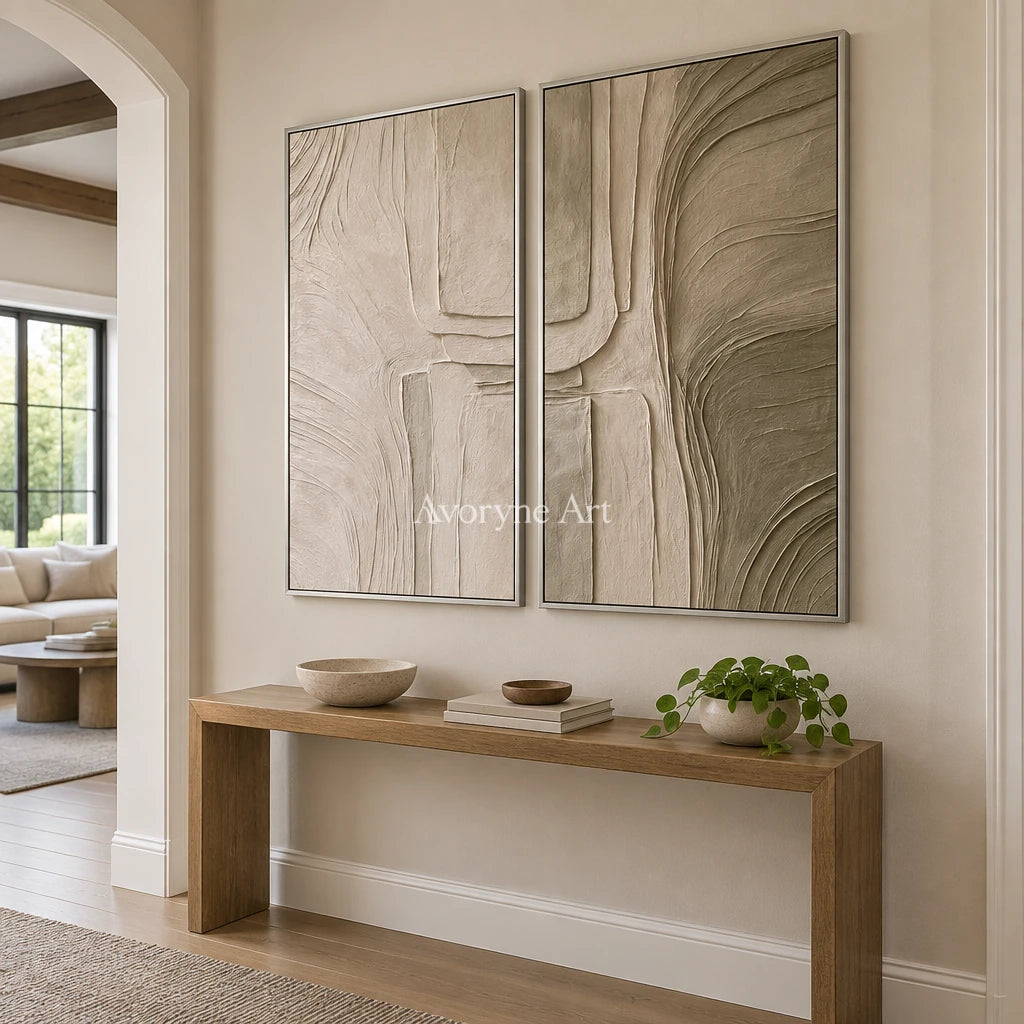 Aster Furrow: Neutral Fold Diptych — entry silver