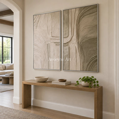 Aster Furrow: Neutral Fold Diptych — entry silver