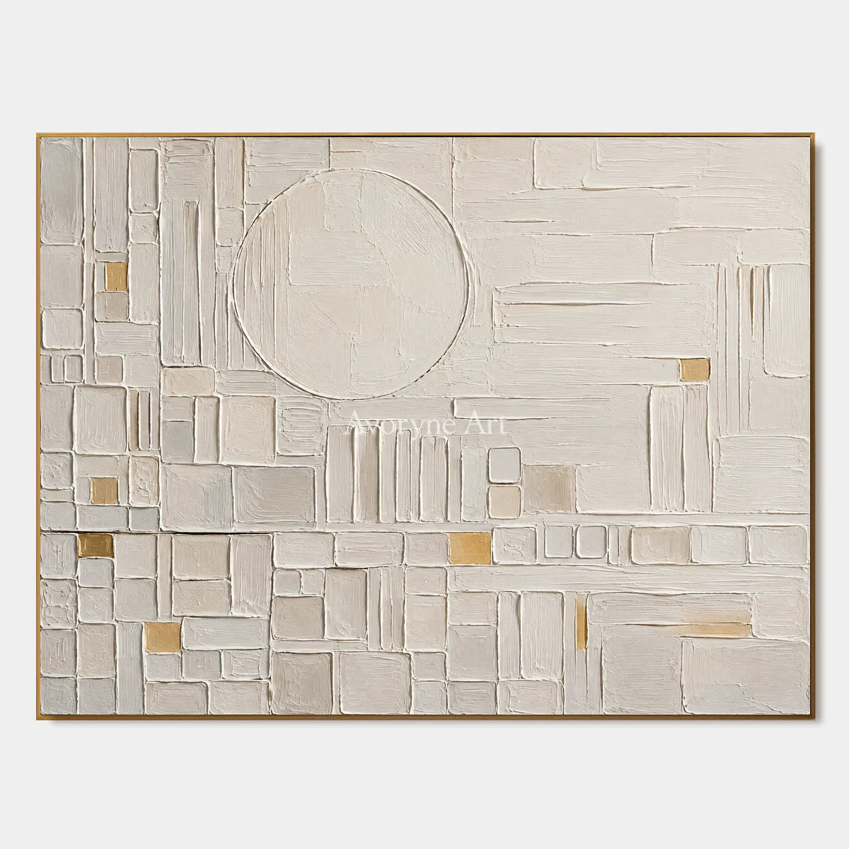 Ivory Blueprint: Neutral Geometric Relief Art — primary