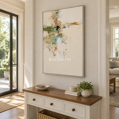 Ivory Winding Trace: Neutral Gesture Art — entry silver