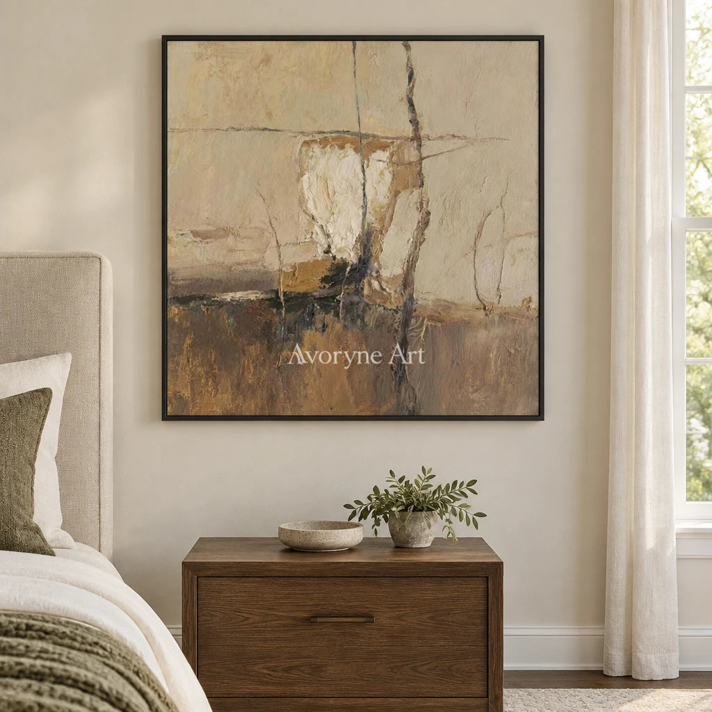Aster Veil: Neutral Gesture Texture — bedroom black