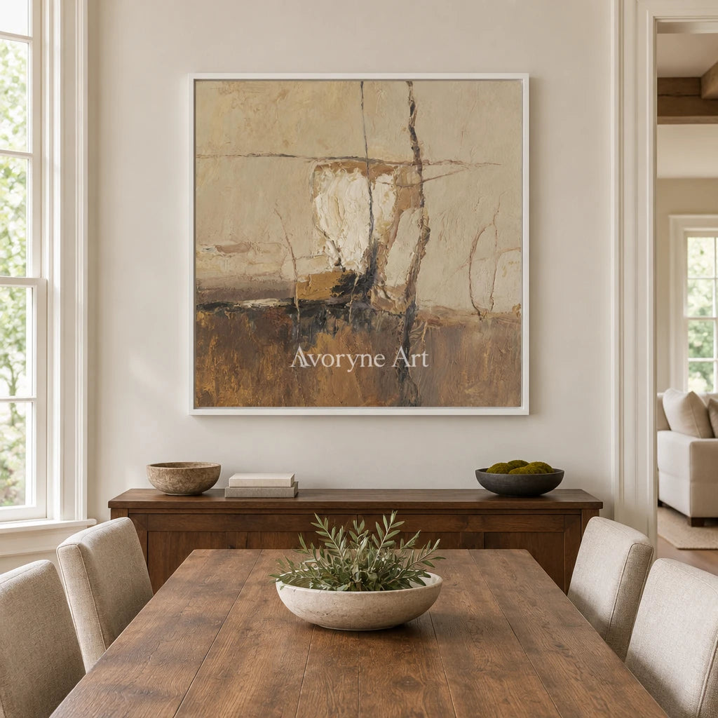 Aster Veil: Neutral Gesture Texture — dining white