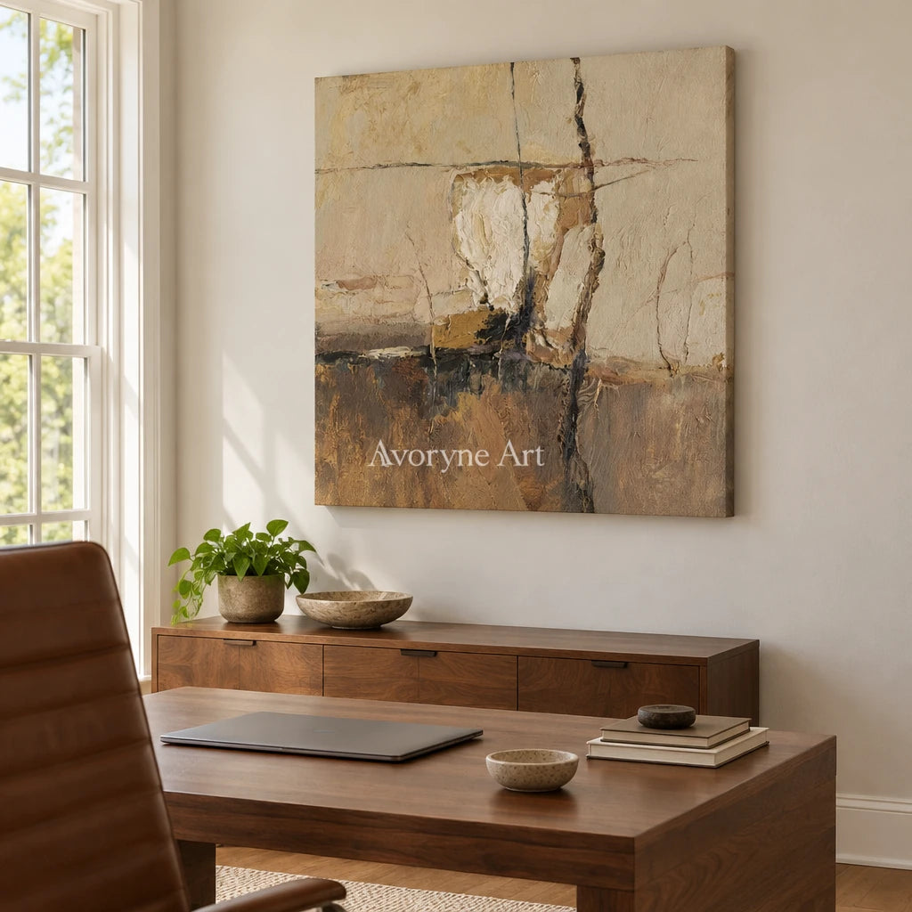 Aster Veil: Neutral Gesture Texture — office frameless