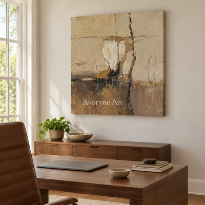 Aster Veil: Neutral Gesture Texture — office frameless