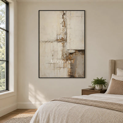 Aster Zephyr: Neutral Layered Abstract — bedroom black