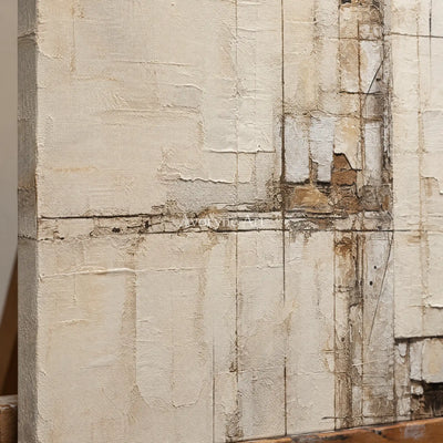 Aster Zephyr: Neutral Layered Abstract — detail easel