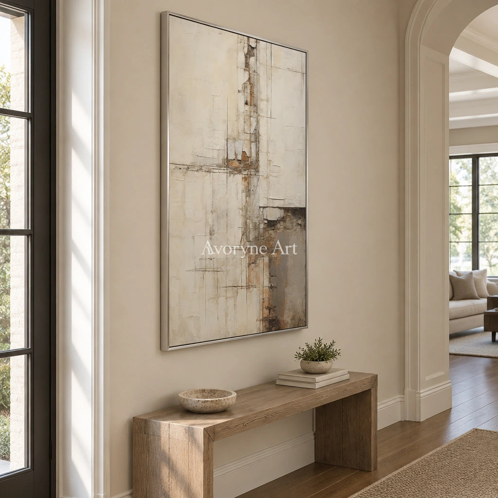 Aster Zephyr: Neutral Layered Abstract — entry silver