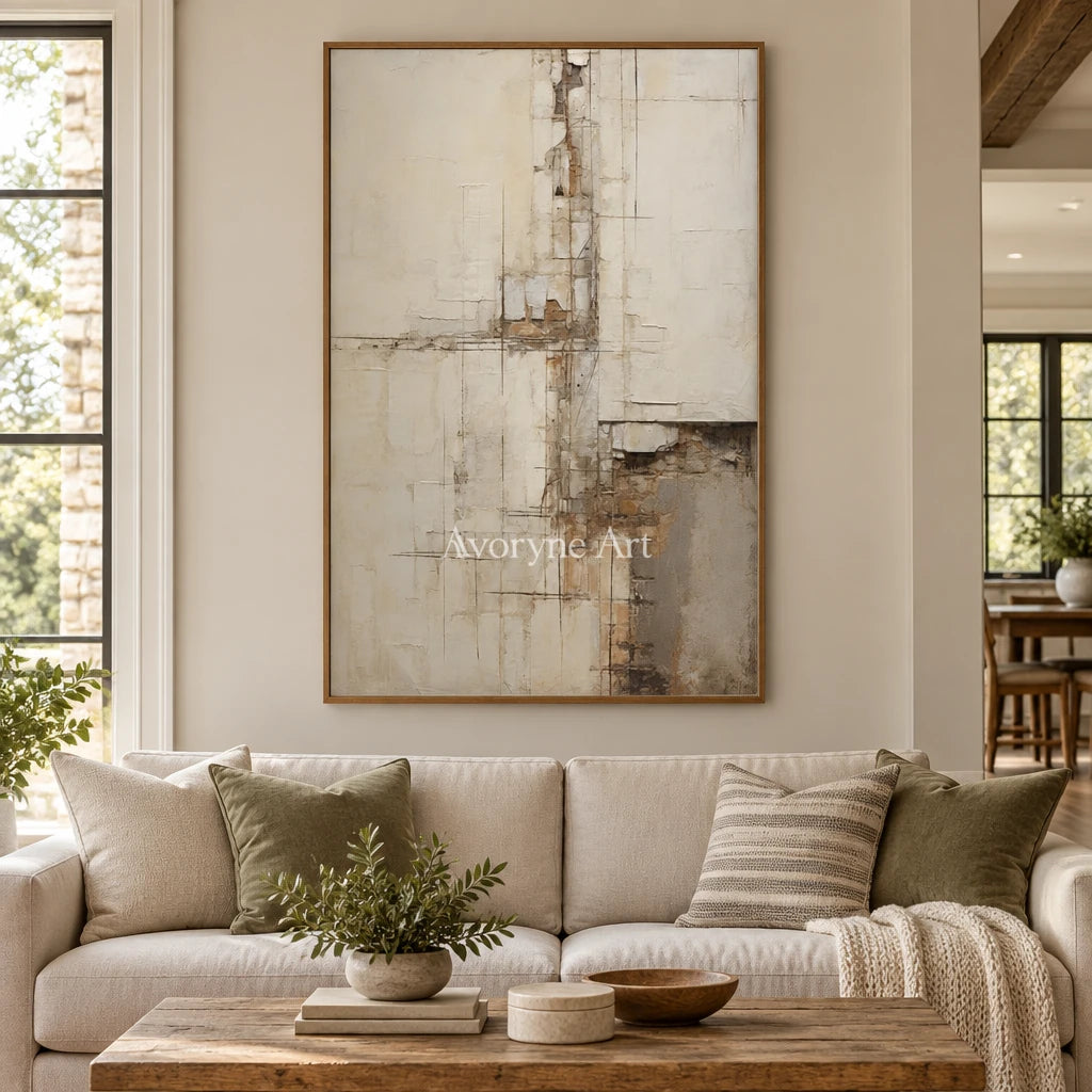 Aster Zephyr: Neutral Layered Abstract — villa wood