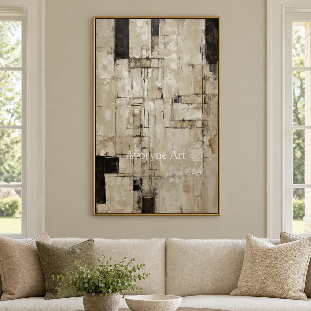 Aster Loom: Neutral Layered Abstract — living gold