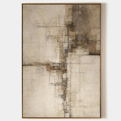 Aster Etching: Neutral Layered Abstract — primary