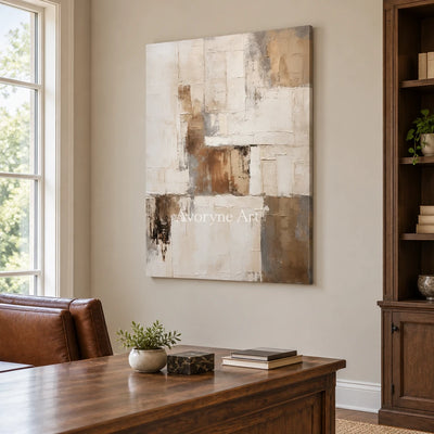 Aster Sable: Neutral Layered Abstract — office frameless