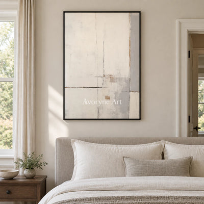Aster Umber: Neutral Layered Abstract — bedroom black