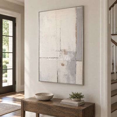 Aster Umber: Neutral Layered Abstract — entry silver