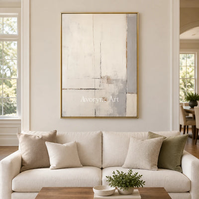Aster Umber: Neutral Layered Abstract — living gold