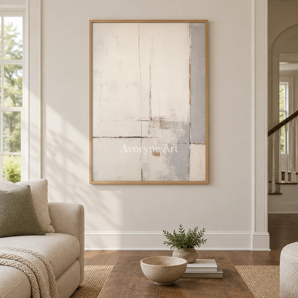 Aster Umber: Neutral Layered Abstract — villa wood