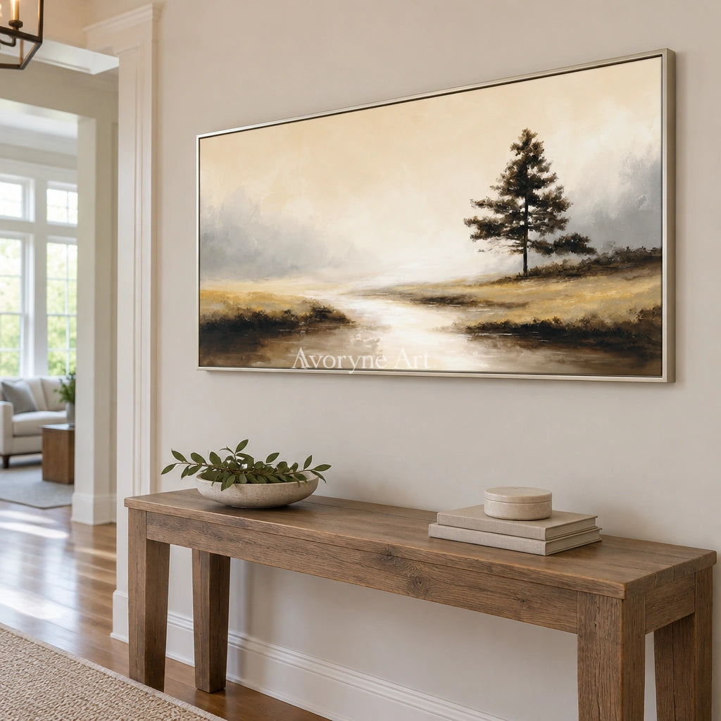 Aster Reed: Neutral Mist Landscape — entry silver