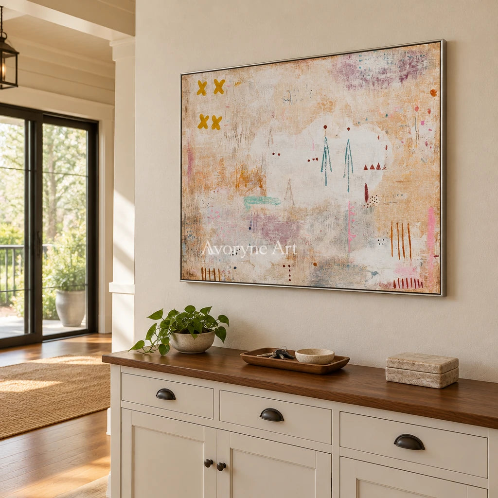 Ivory Distant Rhythm: Neutral Symbol Art — entry silver