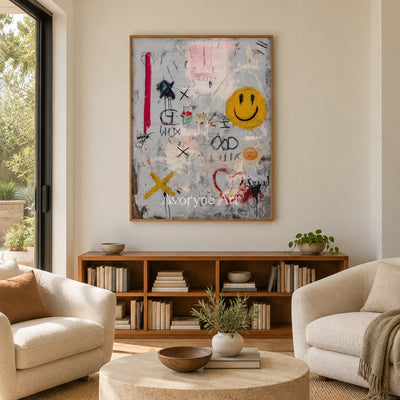 Ivory Distant Echo: Neutral Symbol Art — villa wood