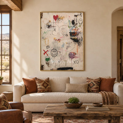 Ivory Distant Trace: Neutral Symbol Art — living gold