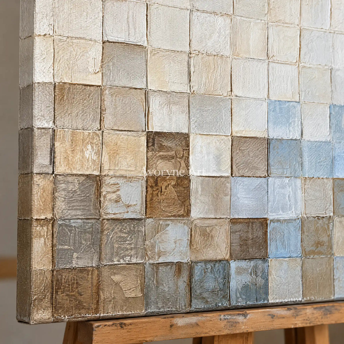 Aster Gathering: Neutral Vessel Still Life — detail easel