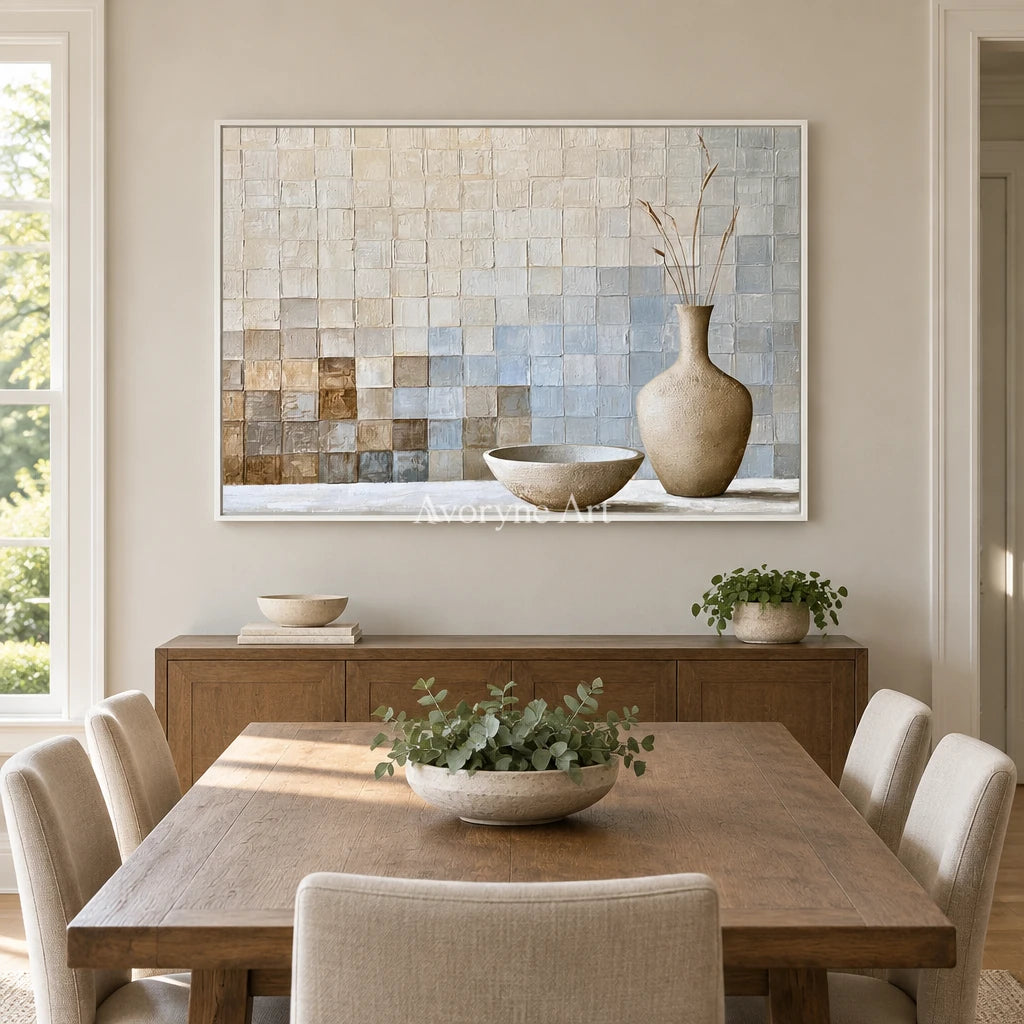 Aster Gathering: Neutral Vessel Still Life — dining white