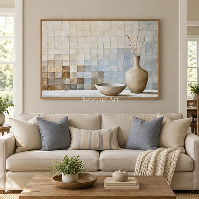 Aster Gathering: Neutral Vessel Still Life — villa wood