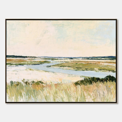 Ivory Gentle Verse: Neutral Wetland Art — primary