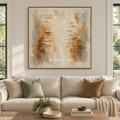 Ochrelow: Ochre Abstract Texture Wall Art — living gold