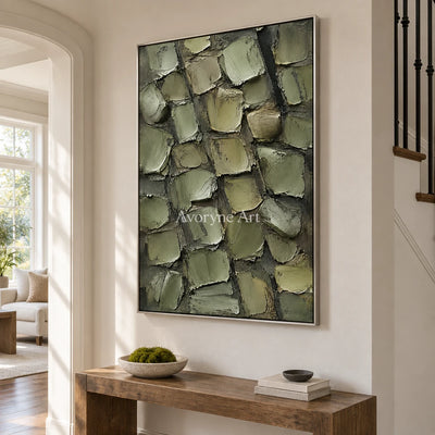 Olivara: Olive Textured Forms Wall Art — entry silver