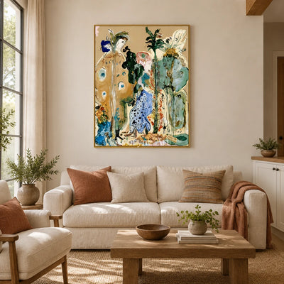 Ivory Painted Prelude: Organic Botanical Art — living gold