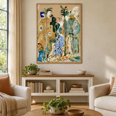 Ivory Painted Prelude: Organic Botanical Art — villa wood