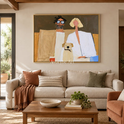 Ivory Quiet Memory: Paired Figure Art — living gold