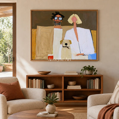 Ivory Quiet Memory: Paired Figure Art — villa wood