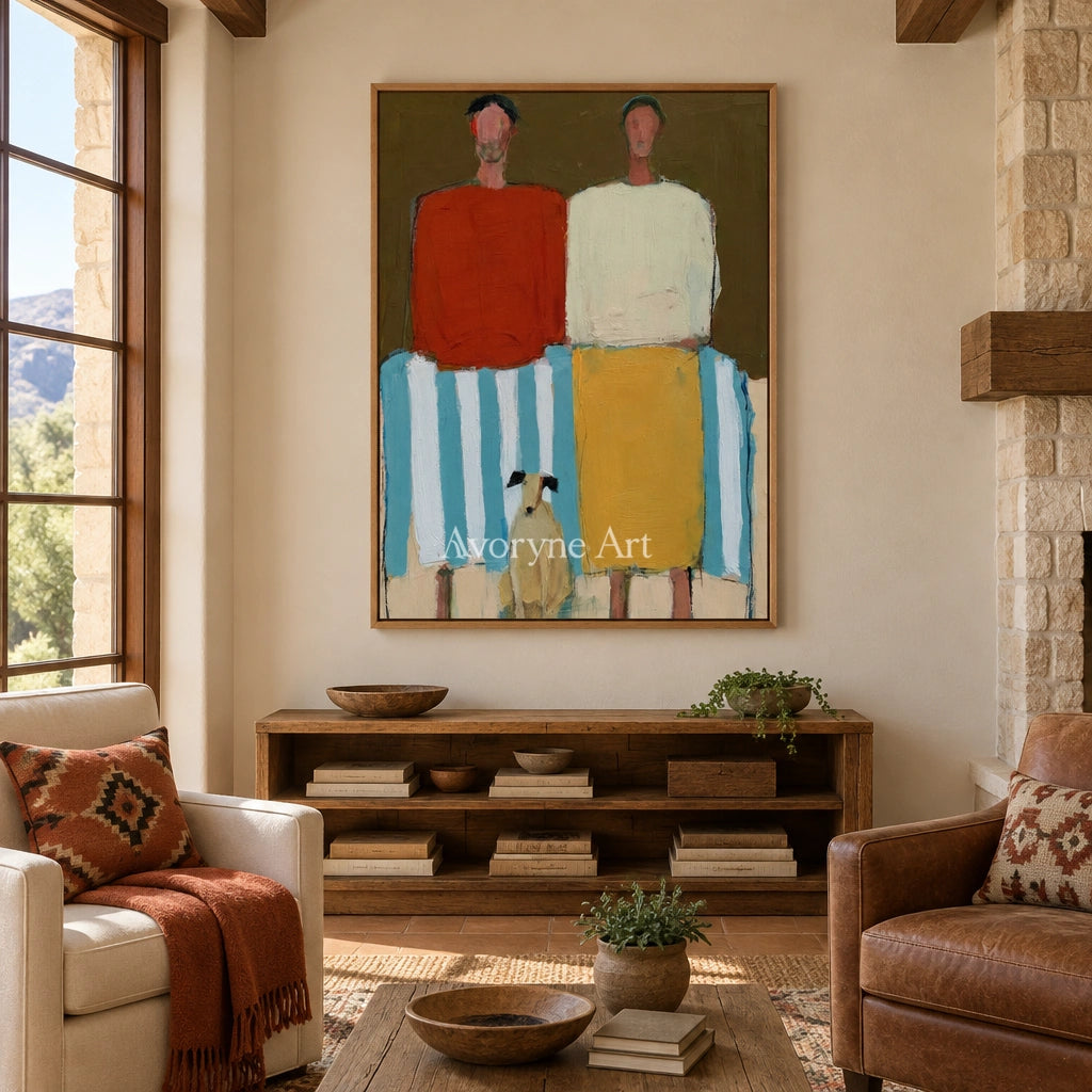 Ivory Quiet Solace: Paired Figure Art — villa wood