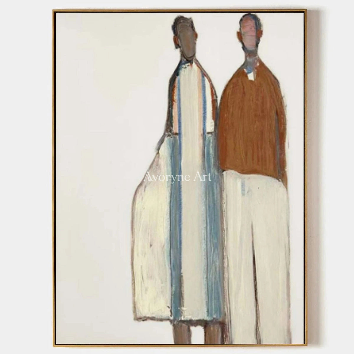 Ivory Gentle Poem: Paired Figure Art — primary