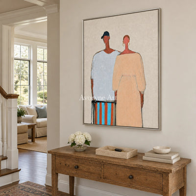 Ivory Amber Rhythm: Paired Figure Art — entry silver