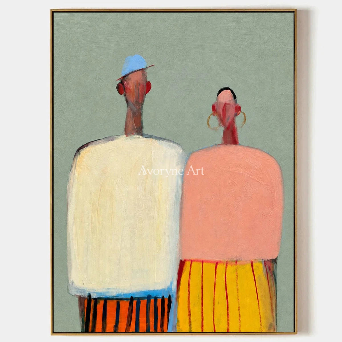 Ivory Amber Echo: Paired Figure Art — primary